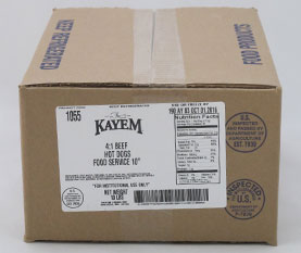 Kayem 4:1 Beef Hot Dogs Foodservice 10″