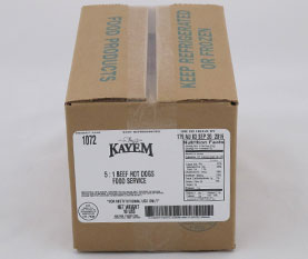 Kayem Deli 5:1 Beef Hot Dogs Foodservice