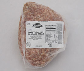Genoa Sweet Italian Sausage Meat 2/5# Bags