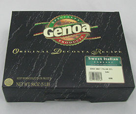 Genoa Sweet Italian Coil Sausage 2-5 LB