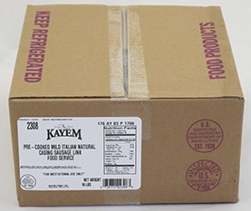 Kayem Pre-Cooked Mild Italian Natural Casing Sausage Link