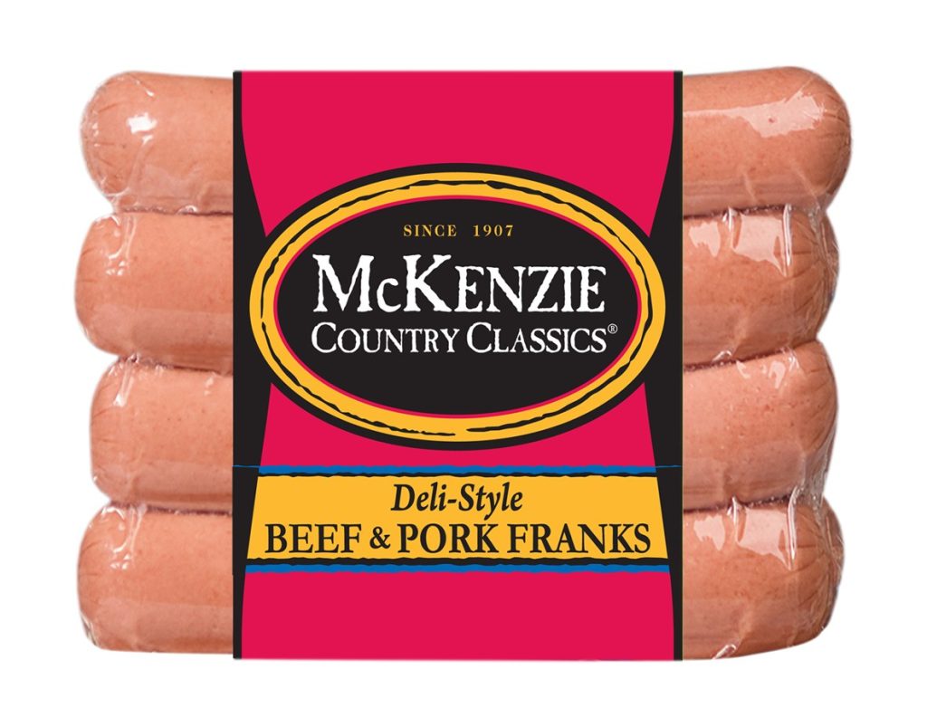 Mckenzie 14 OZ Deli Style Beef & Pork Franks