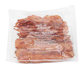 Al Fresco Uncured Original Fully Cooked Chicken Bacon 6/40 Slice