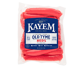 Kayem 2.5 LB Old Tyme Reds Natural Casing Franks