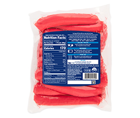 Kayem 2.5 LB Old Tyme Reds Natural Casing Franks