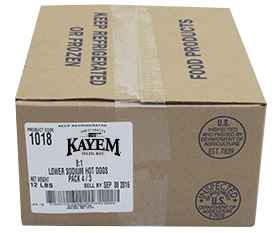 Kayem 8:1 Lower Sodium Hot Dogs