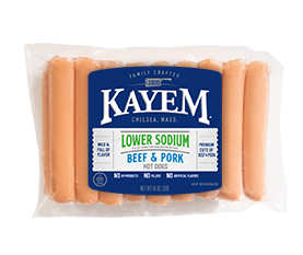 Kayem 8:1 Lower Sodium Hot Dogs