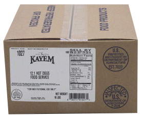 Kayem Deli 12:1 Hot Dogs