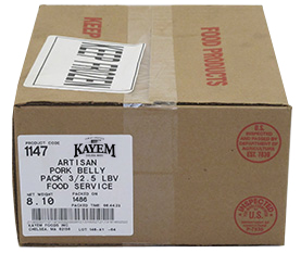 Kayem Artisan Fully Cooked Pork Belly Food Service Frozen