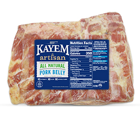 Kayem Artisan Fully Cooked Pork Belly Food Service Frozen