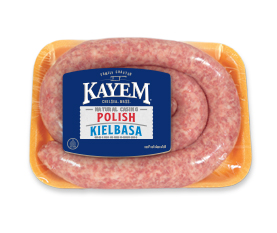 Kayem Small Batch Fresh Kielbasa 2S Tray Gas Flush