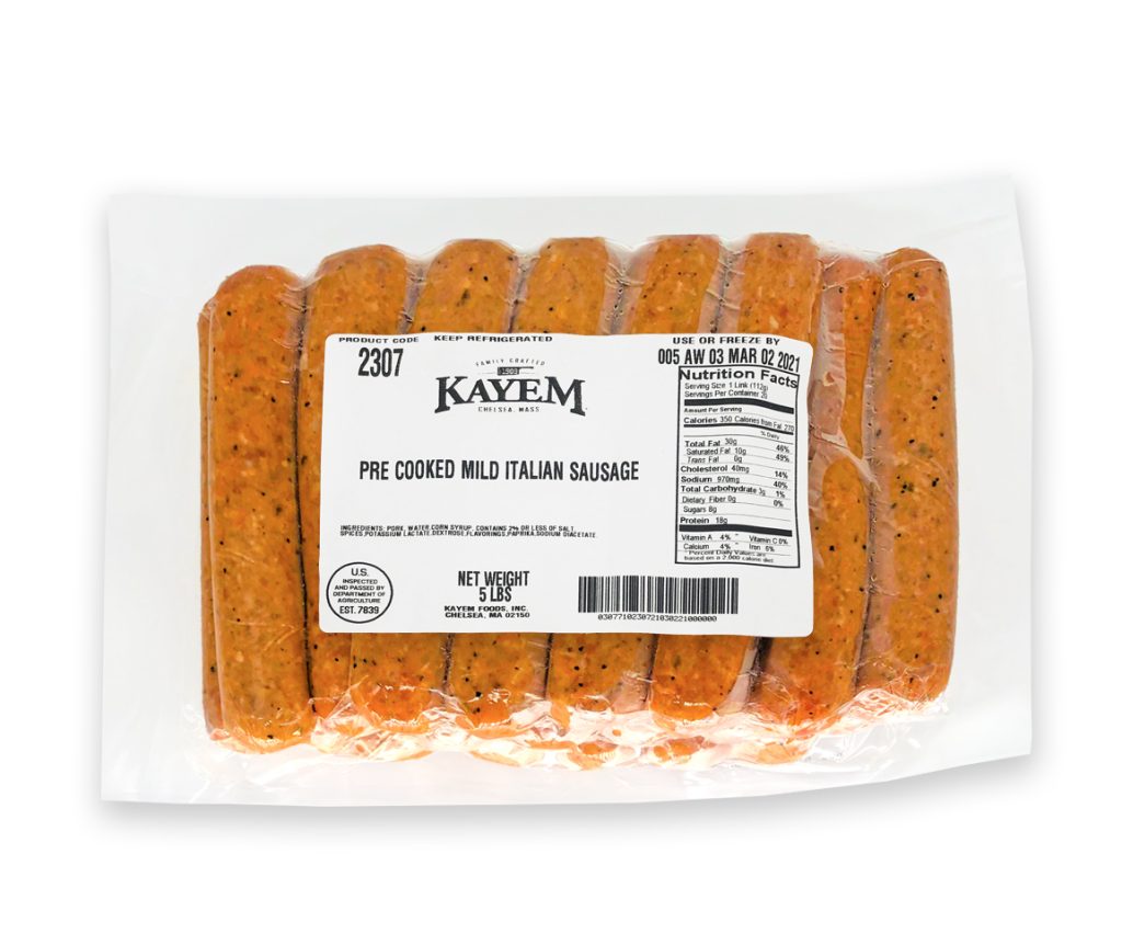 Kayem Precooked Mild Italian Sausage Link