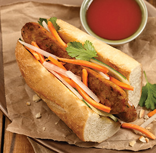 Spicy Artisan Sausage Banh Mi Sandwich