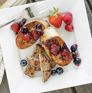Mixed Berry French Toast with al fresco Apple Maple Breakfast Patty